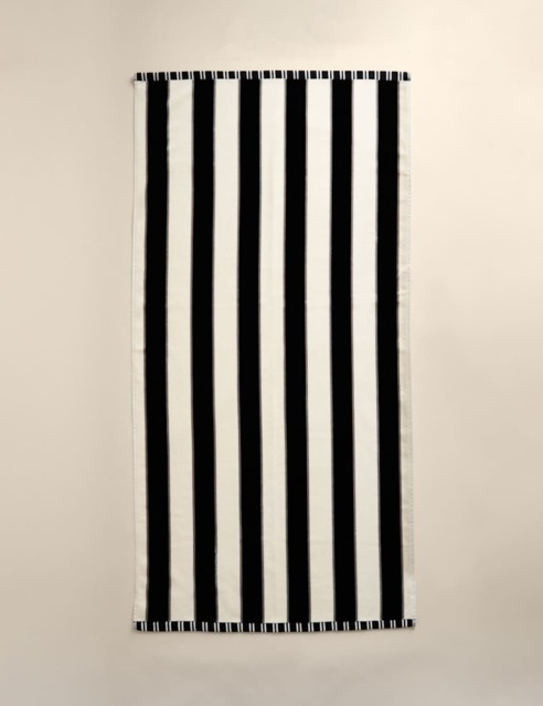 M&S Pure Cotton Sand Resistant Beach Towel Black