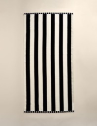 M&S Pure Cotton Sand Resistant Beach Towel Black