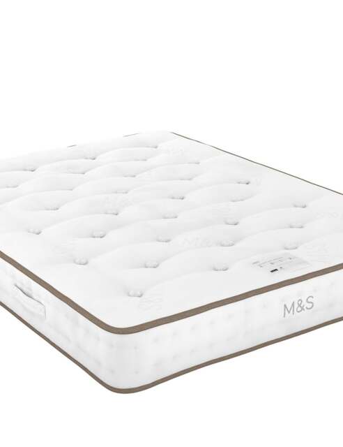 M&S 1000 British Wool Pocket Spring Medium Firm Mattress White