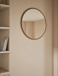 M&S Twisted Metal Round Mirror 60cm Antique Brass