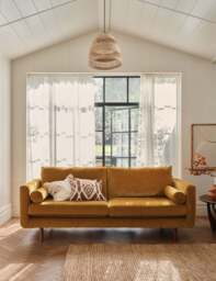 BARKER AND STONEHOUSE Moore Chenille Large 3 Seater Sofa Yellow