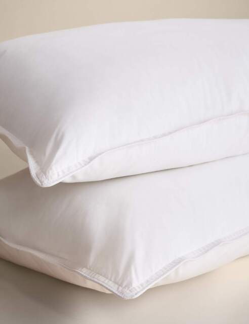 M&S 2 Pack Ultimate Comfort Pure Cotton Firm Pillows White