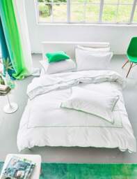 Designers Guild 2 Pack Pure Cotton Astor Pillowcases Green Mix