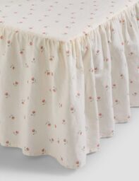 Piglet In Bed Linen Rich Printed Valance Sheet Pearl