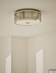 M&S Monroe Flush Light Polished Brass