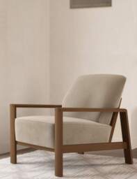 Dempsey Oak Accent Chair Mink