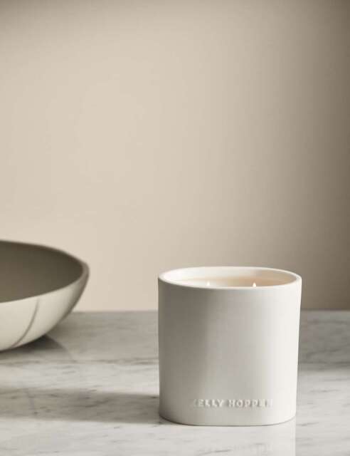 M&S X Kelly Hoppen No. 1 Fragrance Oval Ceramic Candle 800g White Mix