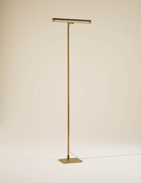 M&S Banker's Floor Lamp Antique Brass