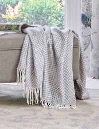 Laura Ashley Arya Throw Grey Mix