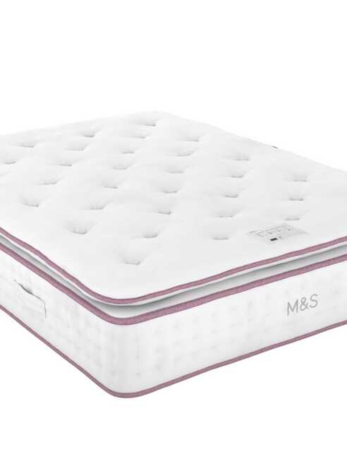 M&S 4500 British Wool Pocket Spring Medium Pillowtop Mattress White