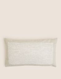 M&S Cotton with Linen Bolster Cushion - Natural Mix, Natural Mix