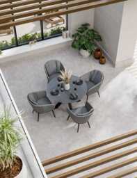 Royalcraft Aspen 4 Seater Garden Table and Chairs Grey Mix