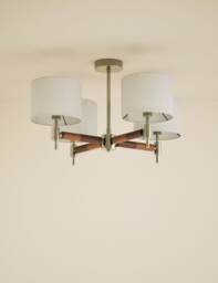 M&S Marlowe Metal Flush Ceiling Light Natural