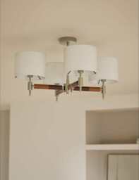 M&S Marlowe Metal Flush Ceiling Light Natural