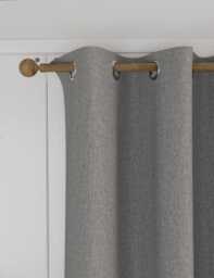 M&S Isabelle Eyelet Blackout Curtains Light Grey