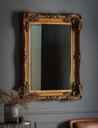 Gallery Direct Carved Louis Extra Large Rectangular Mirror Gold