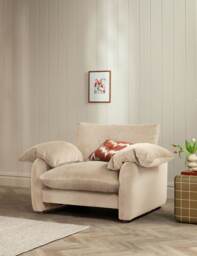 BARKER AND STONEHOUSE Orson Chenille Snuggle Chair Neutral