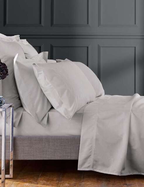 Bedeck of Belfast Egyptian Cotton 1000 Thread Count Flat Sheet Silver