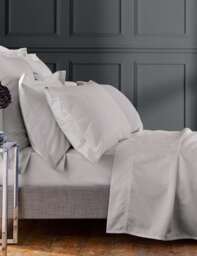 Bedeck of Belfast Egyptian Cotton 1000 Thread Count Flat Sheet Silver