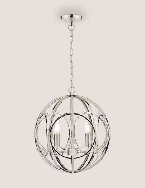 Laura Ashley Orbital Pendant Light Silver
