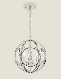 Laura Ashley Orbital Pendant Light Silver