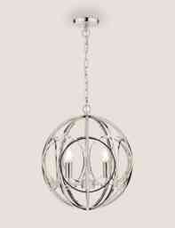 Laura Ashley Orbital Pendant Light Silver