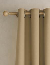 M&S Brushed Eyelet Blackout Thermal Curtains Bronze