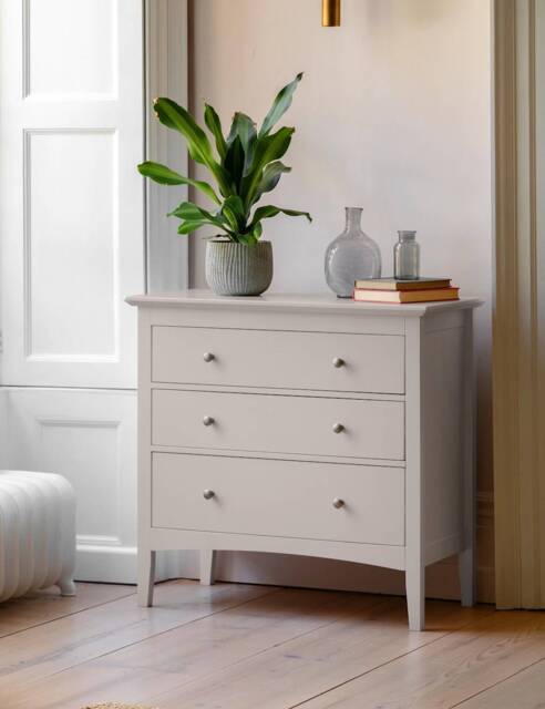 Gallery Direct Hastings Grey 3 Drawer Chest Grey