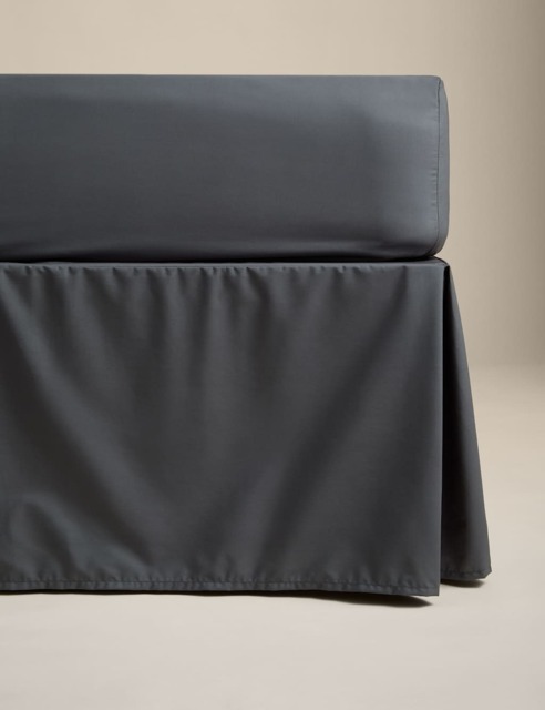 M&S Pure Egyptian Cotton Valance Sheet Charcoal
