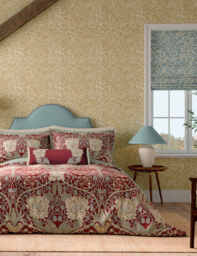 Morris & Co Pure Cotton Honeysuckle & Tulip Bedding Set Red Mix