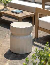 Gallery Direct Cirella Outdoor Side Table Cream