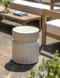 Gallery Direct Cirella Outdoor Side Table Cream