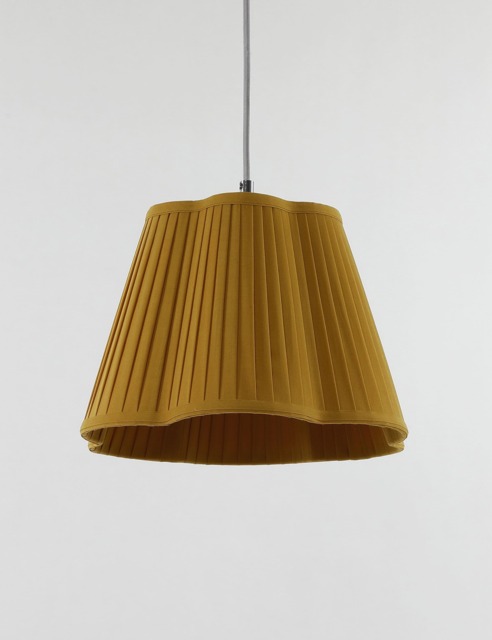 M&S Collection Wavy Pleated Lamp Shade - Ochre, Ochre,Forest Green,Navy