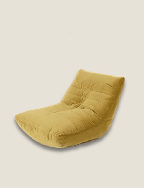 Kaikoo Gold Velvet Beanbag Chair Gold