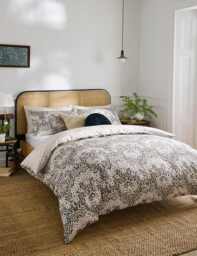 William Morris At Home Pure Cotton Michaelmas Daisy Bedding Set Cream Mix