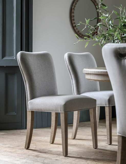 Gallery Direct Set of 2 Vancouver Fabric Dining Chairs Natural