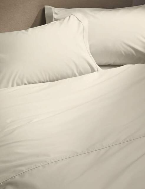 M&S Egyptian Cotton 230 Thread Count Crisp Duvet Cover Cream