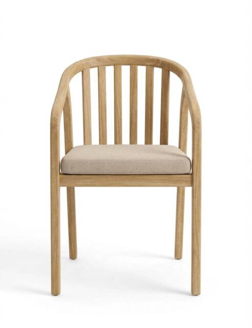 Royalcraft Riven 4 Garden Dining Chairs Natural