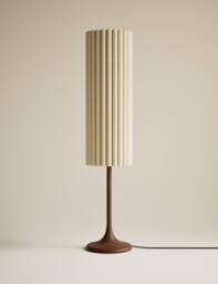 M&S Scallop Tall Floor Lamp Brown