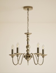 M&S Bethany Chandelier Antique Brass