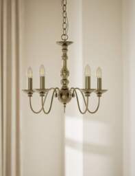 M&S Bethany Chandelier Antique Brass