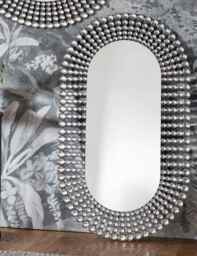 Gallery Direct Sharrington Oval Hanging Wall Mirror Silver