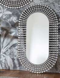 Gallery Direct Sharrington Oval Hanging Wall Mirror Silver