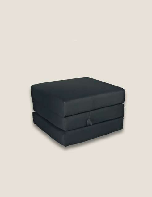 Kaikoo Black Single Cube Chair Bed Black