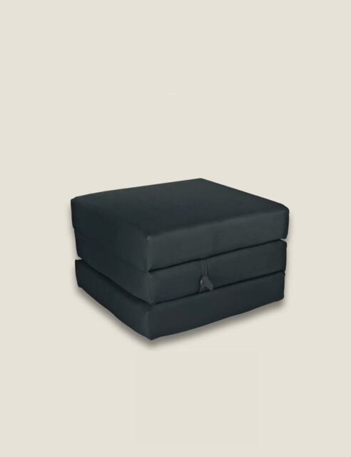 Kaikoo Black Single Cube Chair Bed Black