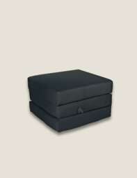 Kaikoo Black Single Cube Chair Bed Black