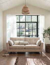 BARKER AND STONEHOUSE Ellis Chenille 3 Seater Sofa Neutral