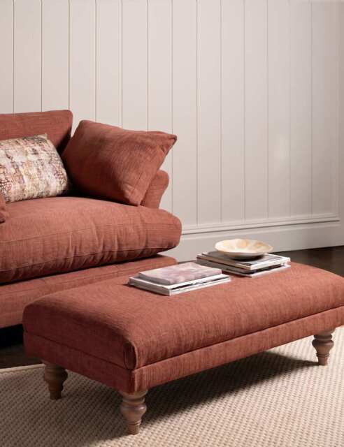 BARKER AND STONEHOUSE Isla Footstool Brown