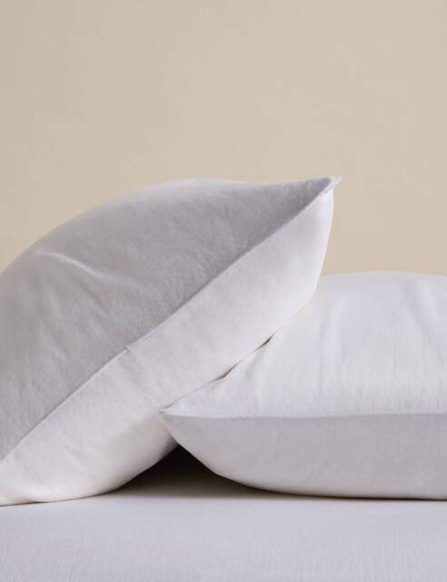 M&S 2 Pack Pure Linen 190gsm Pillowcases White