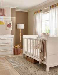 Mamas & Papas Atlas 2 Piece Cot Bed & Dresser Set Stone
